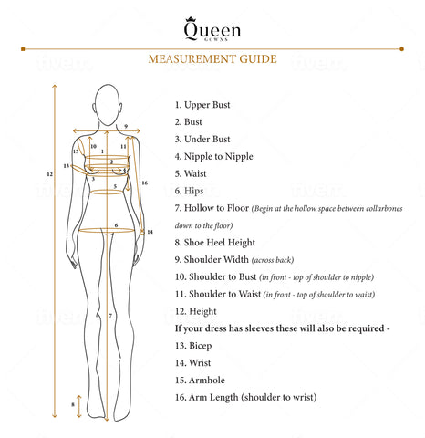 dress measurement guide